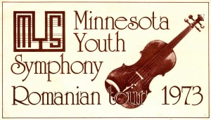 Minnesota Youth Symphony Romanian Tour 1973
